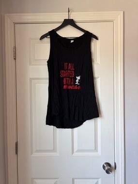 Old Navy Black Luxe Mickey Tank Top